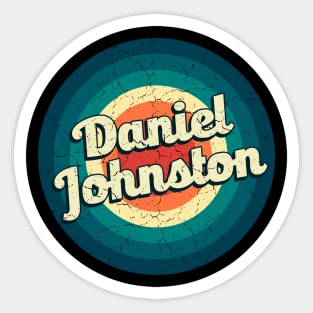 Graphic Daniel Name Retro Vintage Circle Sticker